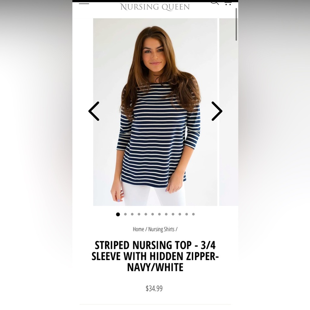 NWOT Nursing Queen 3/4 Sleeve Top